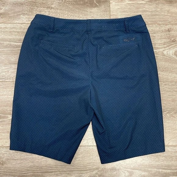 Greg Norman Women’s Flat Front Navy Geometric Print Golf Shorts 0 - Picture 13 of 16